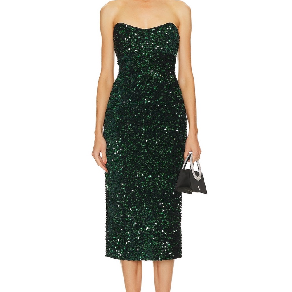 Likely Emerald green sequin Natalina dress size 2 NWT